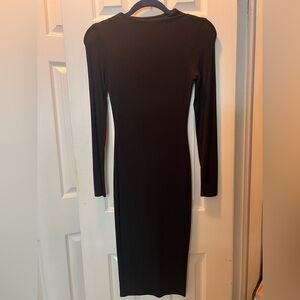 Naked Wardrobe Classic Black Long Sleeve Dress
